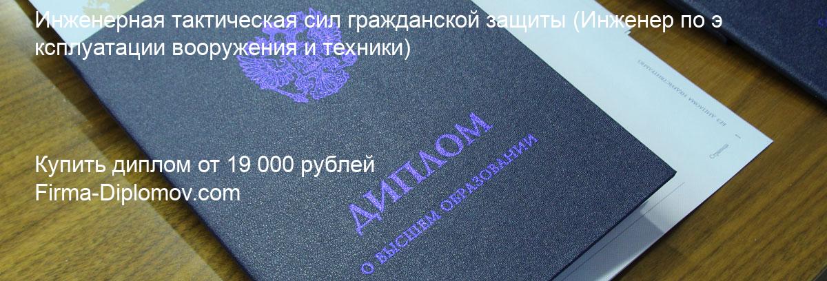 Купить диплом Инженерная тактическая сил гражданской защиты, купить диплом о высшем образовании в Перми